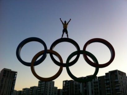 Matthew Mitcham in the Olympic Village