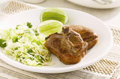 lamb cutlets and grilled lemongrass