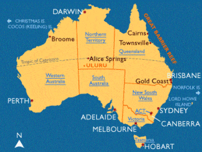 The states and territories of Australia