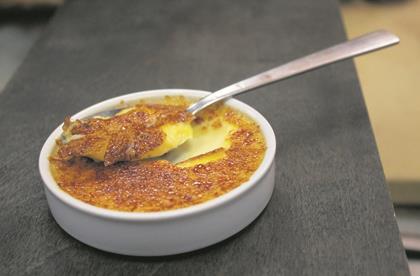 Spring blooms with Vanilla and Lavender crème brulee