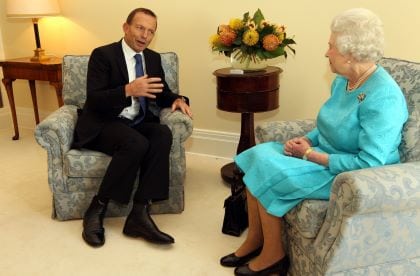 Tony Abbott and Queen Elizabeth II