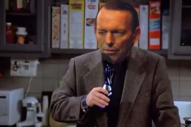 Tony Abbott head - Seinfeld wink