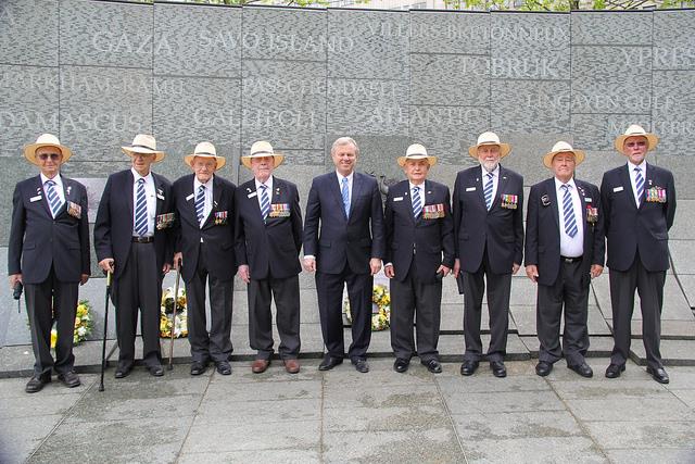 DVA Veterans at Wreath-Laying Ceremony at the Australian War Memorial, Hyde Park, London. Image courtesy of Department of Veterans Affairs.