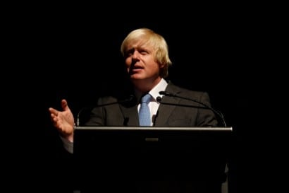 London Mayor Boris Johnson speaks at the opening of the 2013 Melbourne Writers Festival, Melbourne Town Hall, Thursday, Aug. 22, 2013. (AAP Image/Paul Jeffers) NO ARCHIVING