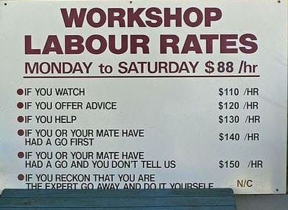 labour rates australia humour