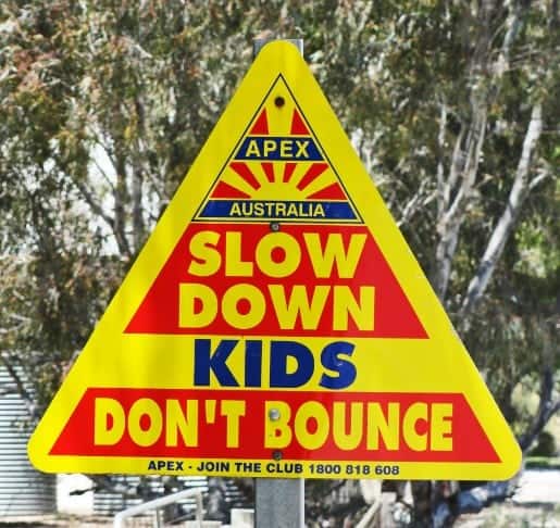 slow down kids bounce apex