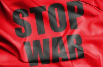 Stop war - anzac day protest