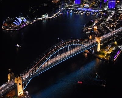 Vivid Festival Sydney Harbour Bridge - 2014