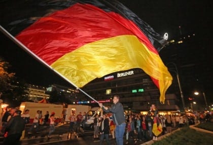 Germany football win - fans