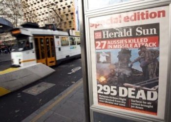 MH17 disaster - 27 Australians killed - newspaper