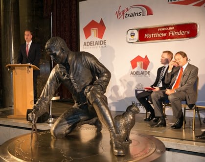 Prince William - Matthew Flinders statue