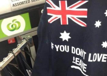 racist singlet australia woolworths