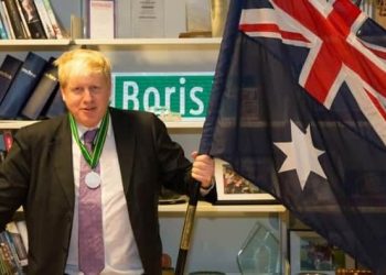 Boris Johnson London Mayor Australia flag