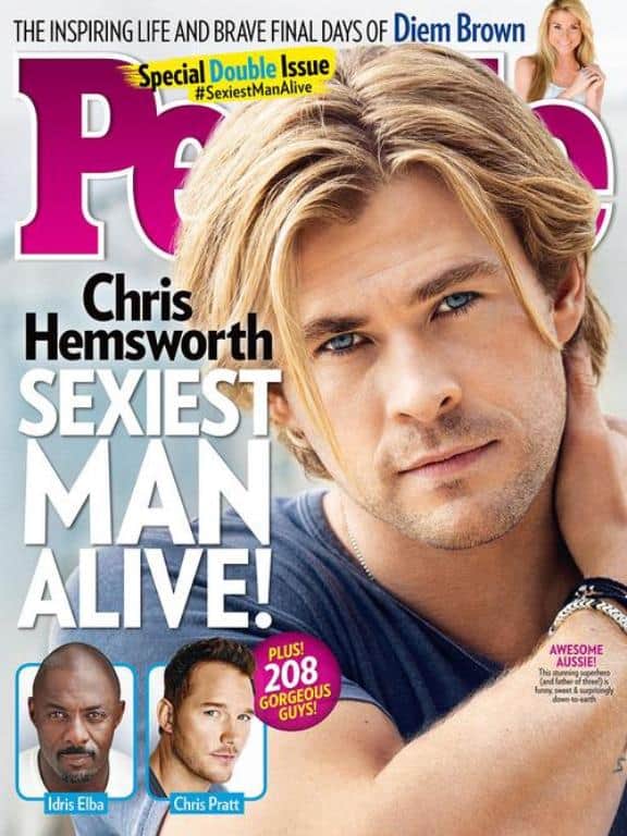 People magazine 2014 sexiest man alive Chris Hemsworth - cover