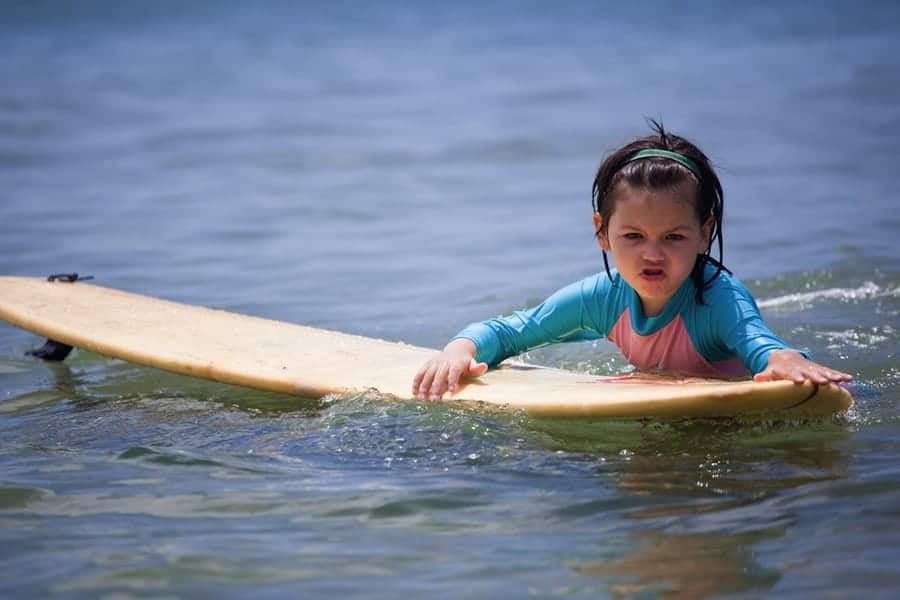 Baby surfing