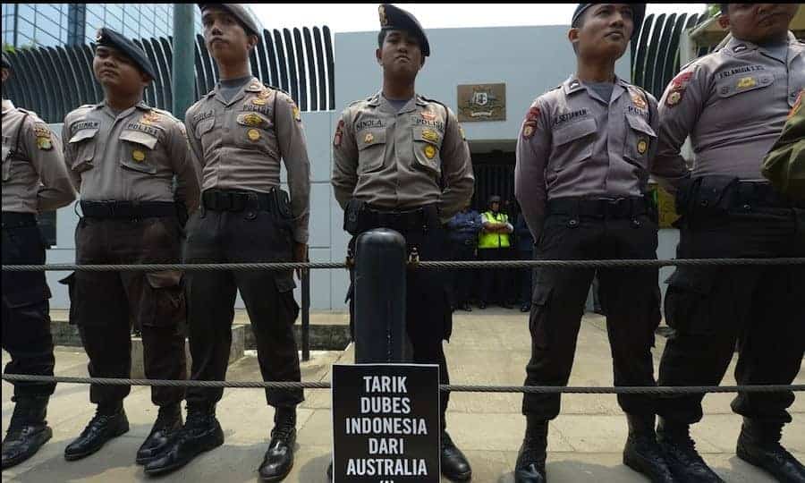 Indonesian policemen