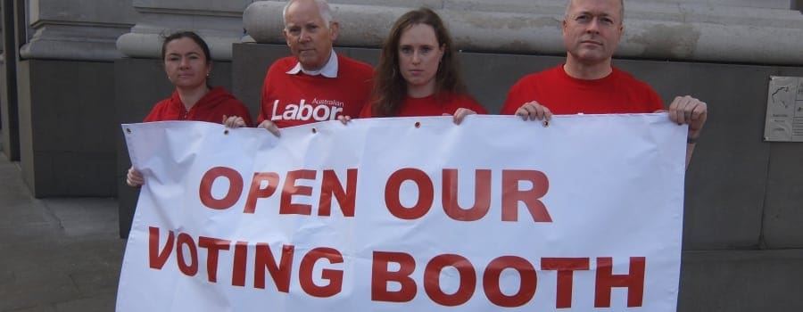 NSW election - Australia House - London protest - ALP Abroad