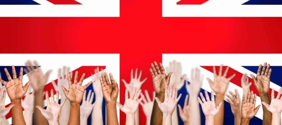 UK Britain election hands