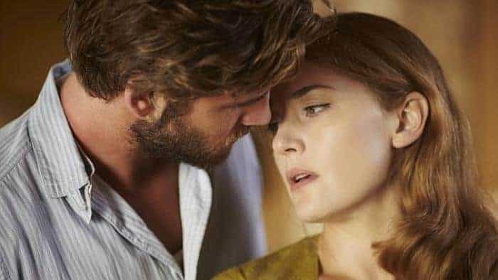 Liam Hemsworth and Kate Winslet in 'The Dressmaker'