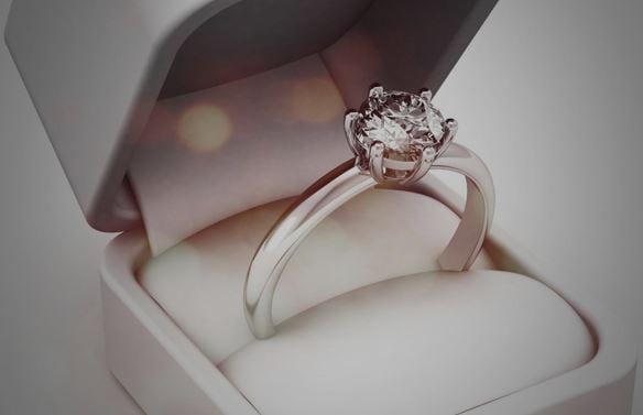 A cremation diamond ring.