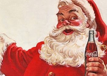 Coca-cola Christmas advert featuring Santa Claus.