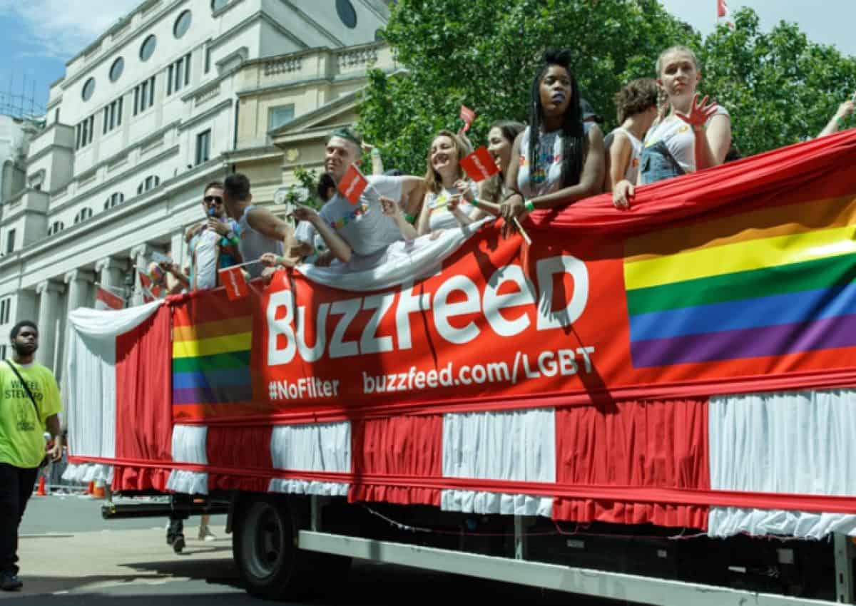 Buzzfeed closing editorial in Australia and the UK - image from UK Pride