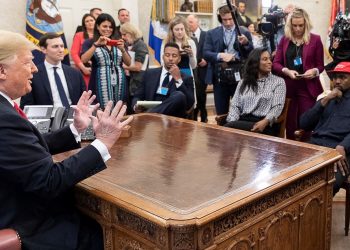 Donald Trump meets Kanye West back in 2018. Photo credit: Wikimedia Commons