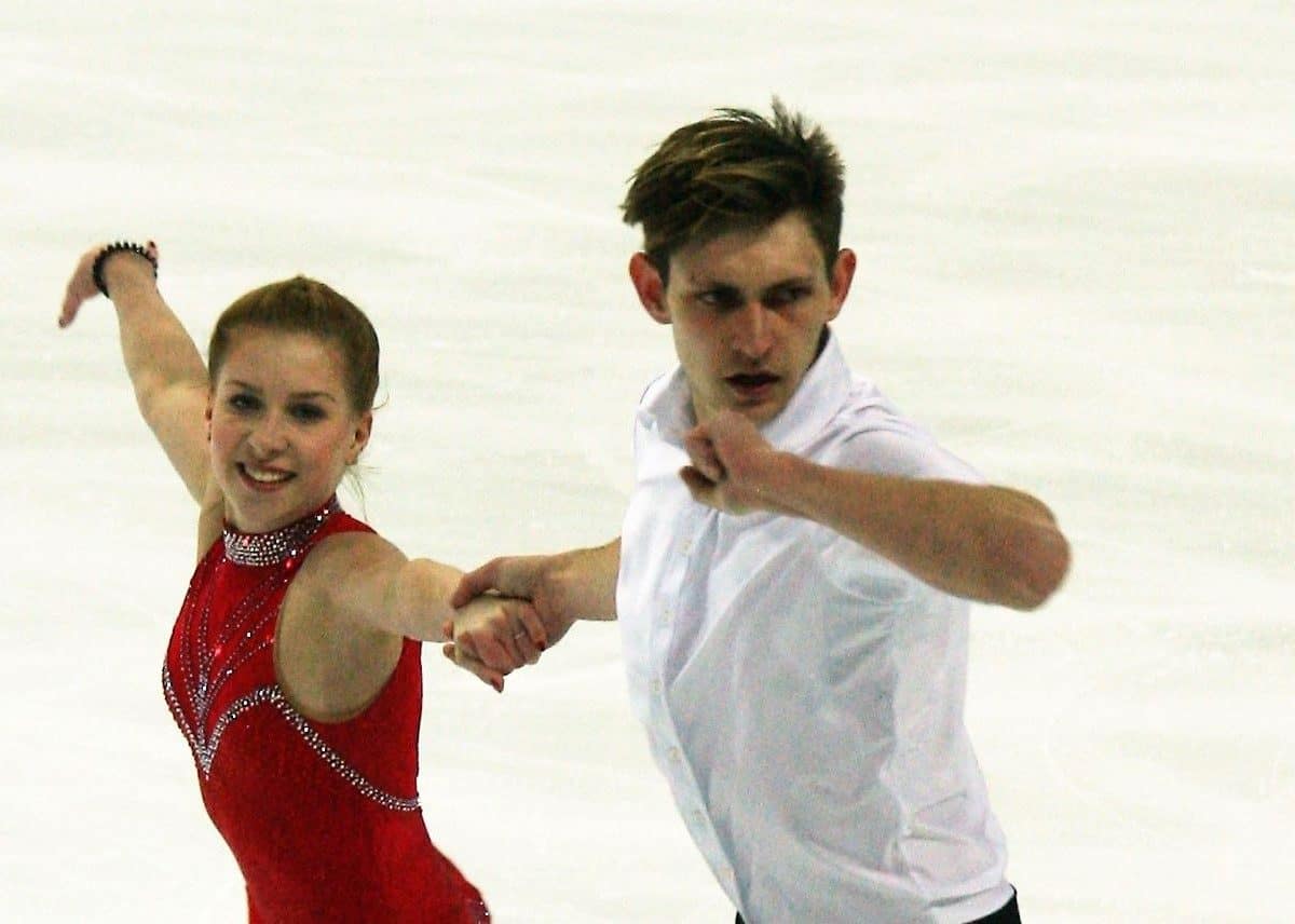 Ekaterina Alexandrovskaya and Harley Windsor , skating.