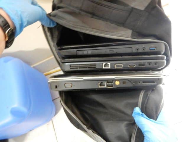 Electronic devices seized by police in Katherine. Photo credit: AFP