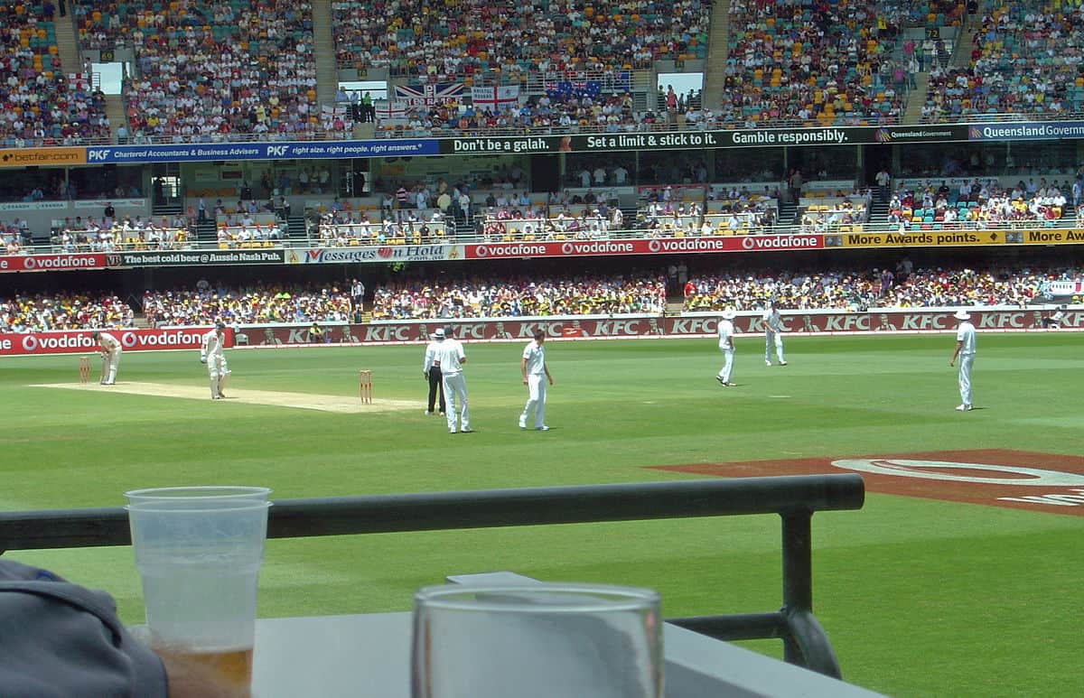 An Ashes test in Brisbane. Photo credit: Wikimedia Commons