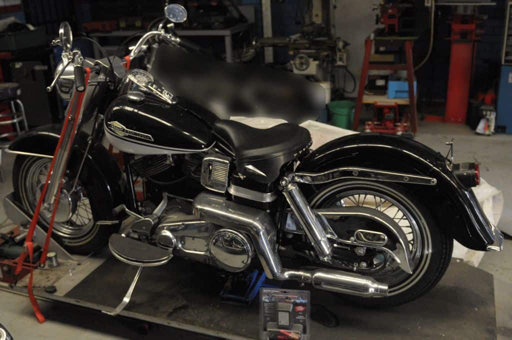 A Harley Davidson motorcycle was one of the assets confiscated. Photo credit: Australian Federal Police