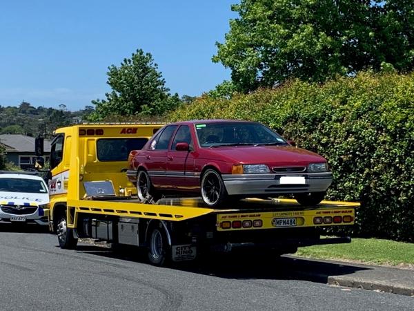 One of the vehicles being impounded. Photo credit: NZ Police