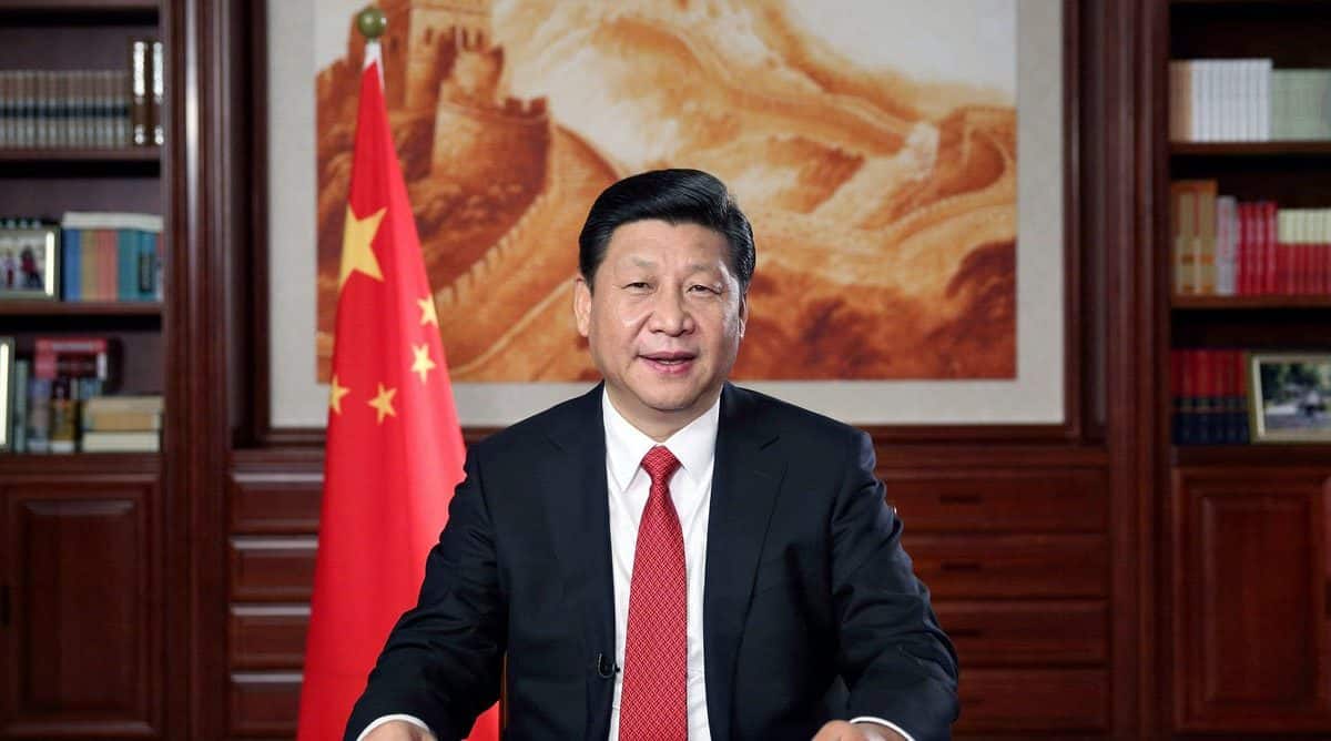 Happy New Year: China’s president Xi Jinping delivers his message to friends (and foes) around the world. Lan Hongguang/Xinhua/Alamy Live News