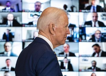 US president Joe Biden preparing to deliver a landmark foreign policy speech to state department staff, February 4, 2021. EPA-EFE/Jim Lo Scalzo