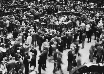 Traders on the floor of the New York Stock Exchange in 1955. AP Photo