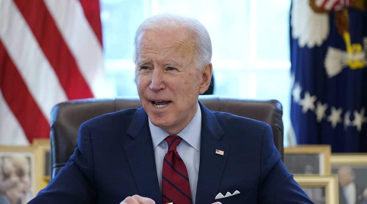 Biden made passing his $1.9 trillion bill one of his top priorities. AP Photo/Evan Vucci