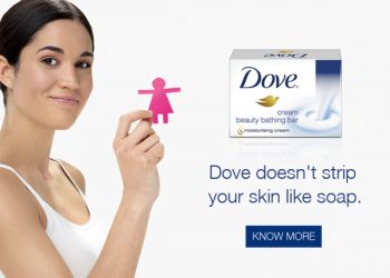 An example of a Unilever advertisement for Dove beauty soap