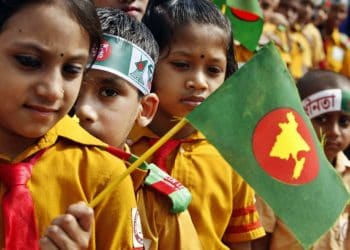 Bangladeshi children at the Independence Day celebrations in Dhaka in 2012. AP Photo/Pavel Rahman