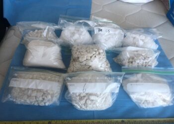 Part of the drugs haul seized in Melbourne. Photo credit: Australian Federal Police