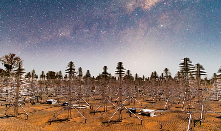 More than 131,00 Square Kilometre Array antennas will spread across the Murchison region of WA. Image credit: Michael Goh and ICRAR/Curtin