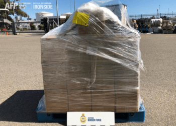 The consignment of pseudoephedrine seized by the Australian Border Force. Photo credit: AFP