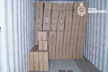 Part of the consignment of ephedrine intercepted by the Australian Border Force. Photo credit: ABF