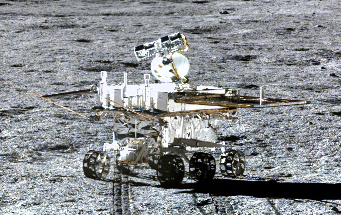 China’s Yutu-2 rover on the lunar surface in 2019. Photo credit: CSNA/Siyu Zhang/Kevin M. Gill via Wikipedia