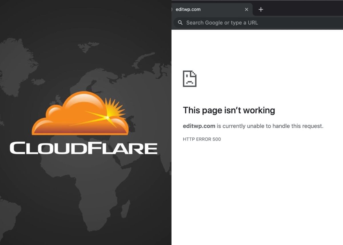 Cloudflare 500 internal server error